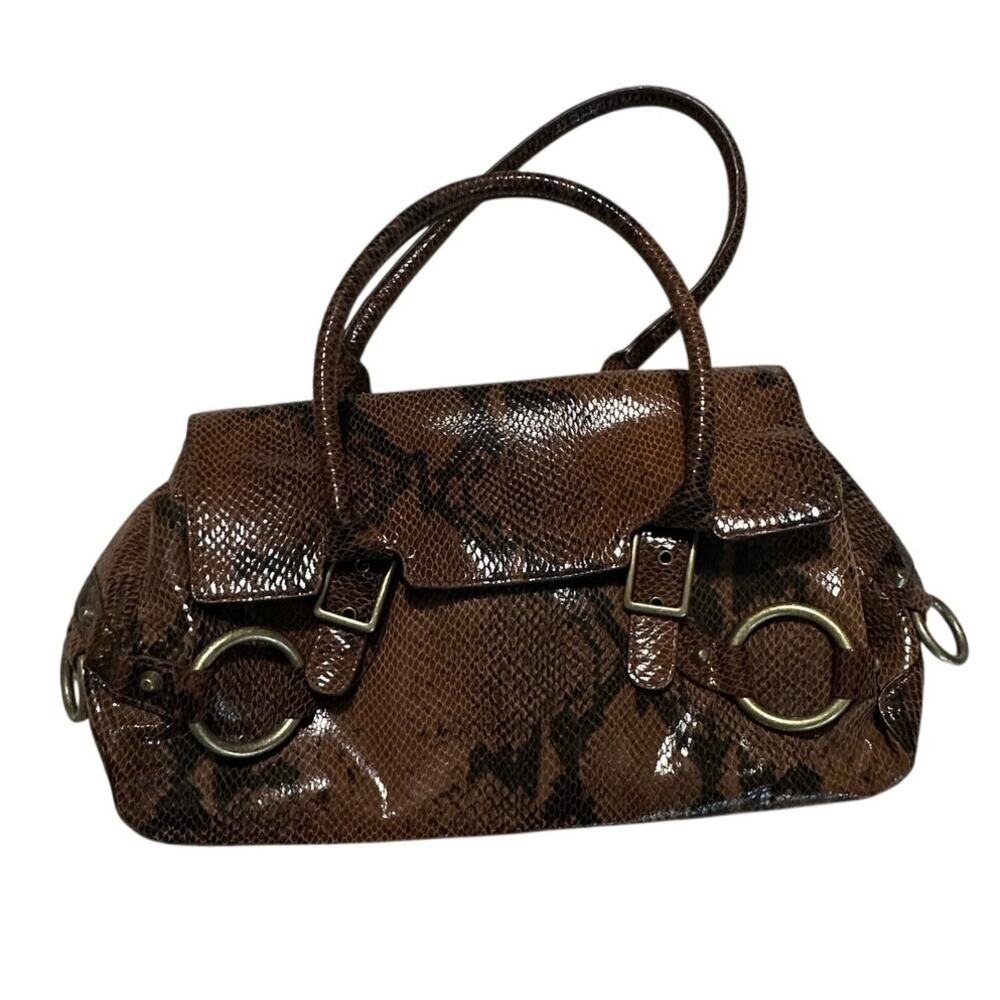 Y2K Casual Corner Genuine Leather Python Snake Pr… - image 1